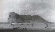 Monamy, Peter An Action at Gibraltar oil painting